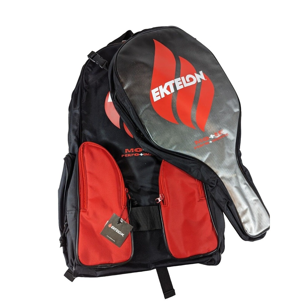 Ektelon Pickleball Backpack‎ 22x14x10 Gear Bag Plus Racket Case Attached New